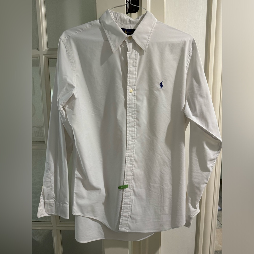 Large Ralph Lauren Polo white dress shirt.